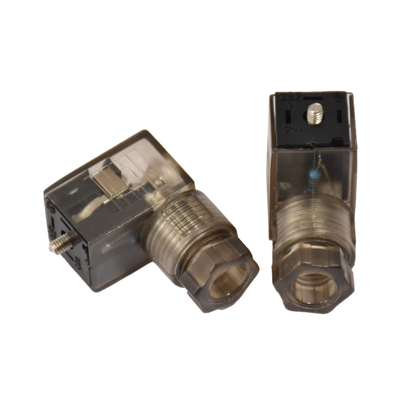 C type female din 43650 LED magnetic electrical solenoid valve field assembly optical connector for industrial control factory