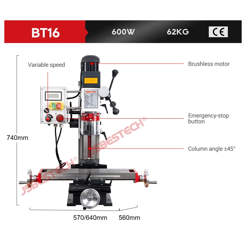 Mini Drilling Milling Machine BT16 Drilling and Milling Machine
