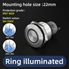 Testa a LED con anello da 22 mm - Acciaio inossidabile