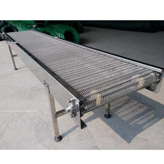Stainless Steel Wire Mesh Belt High Efficient-cost Ratio Speed Adjustable Mesh Belt Conveyor