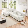 White + Chenille + 3 Seat
