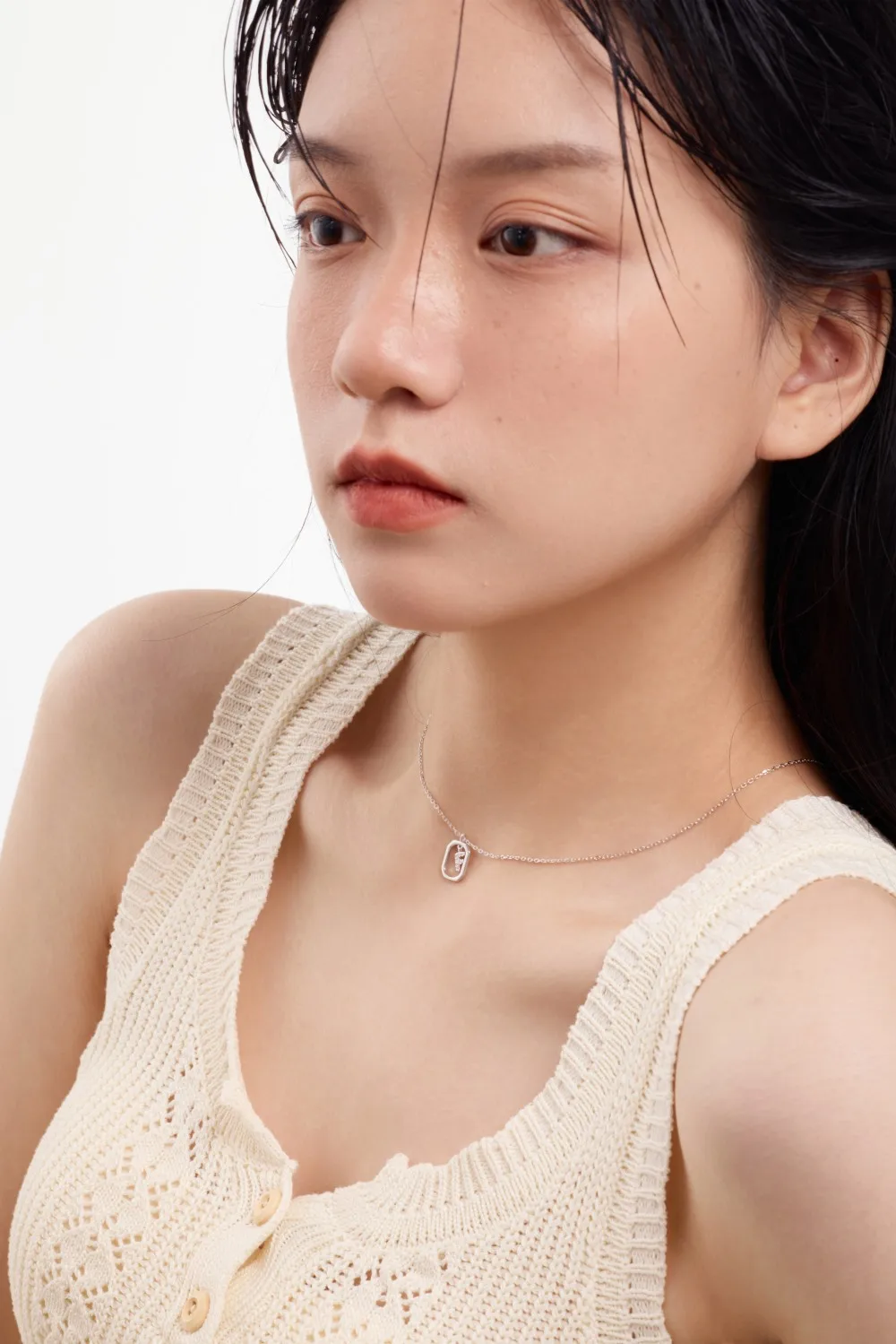 KAKODIY 5A Cubic Zirconia-F- Letter Pendant Necklace Charming Women's Initial Chain Necklace 2 Colors 45cm New Design detail 1