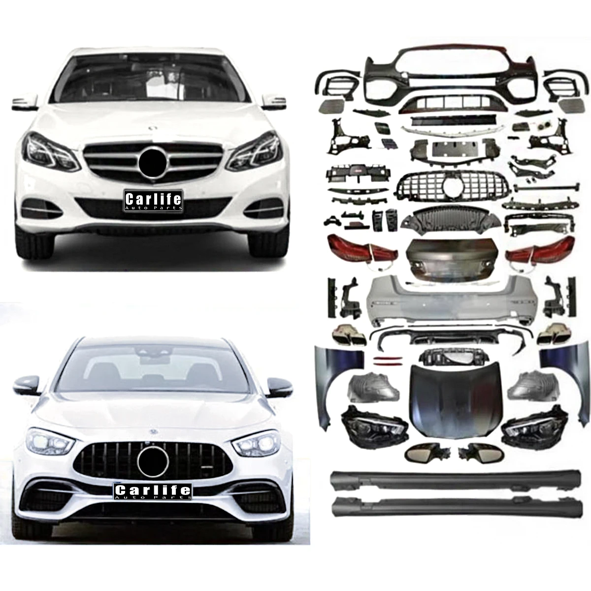 New Mercedes Benz E Class W212 2010-2015 to W213 E63 AMG 2021 Hood