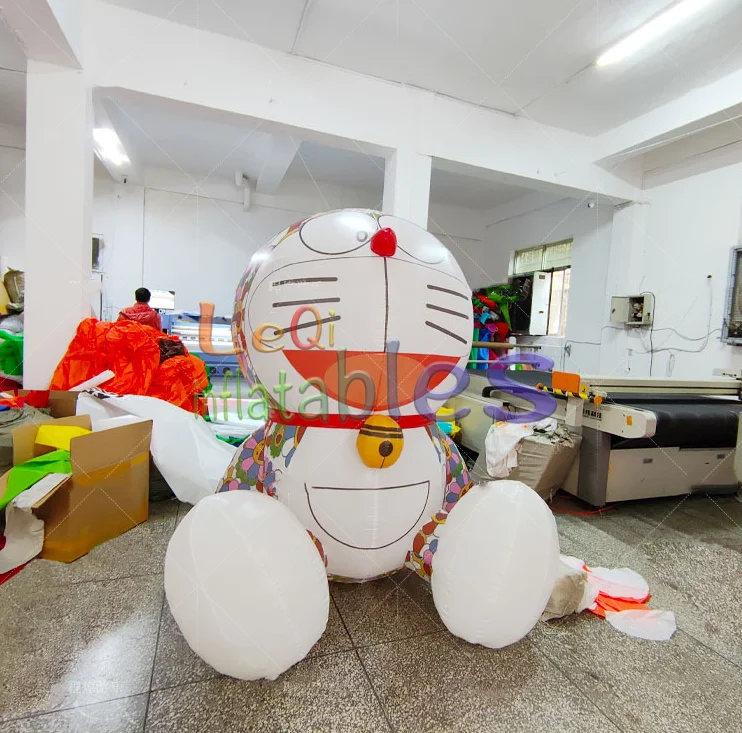 2m Colorful Cartoon Character Doraemon Inflatable Cartoon Lovely Decoration Event Sitting Inflatable Doraemon Cartoon Toy