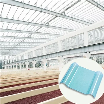 High transparency lighting canopy tiles, using glass fiber reinforced plastic greenhouse application