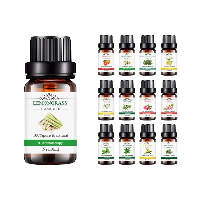 100% Pure Plant Extract Aroma Diffuser Body Massage Organic 10ml 15ml Lemon Grass Body Lemon Gracia Essential oil Aromatherapy