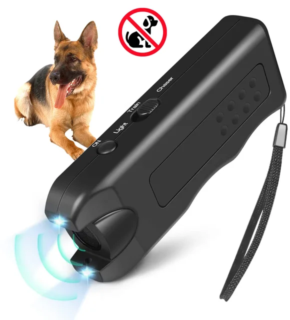 Wholesale Handheld Dog Bark Stopper Custom Colors Luminous Ultrasonic Dog Repeller Rechargeable Plastic Dog Training Tool for