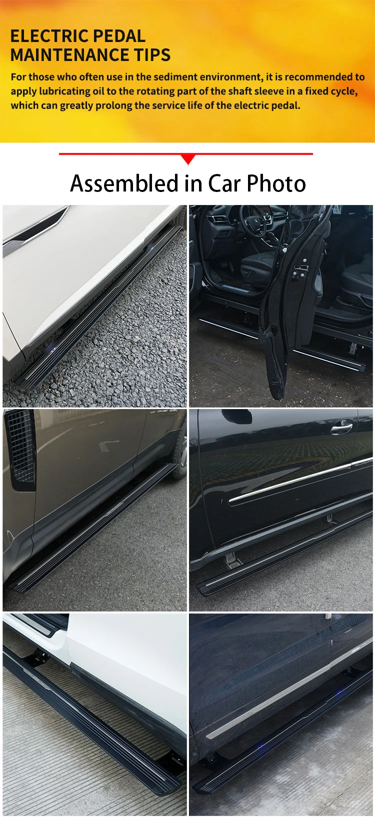 Auto Parts Accessories Quality Side Pedal Waterproof Electric Side Steps for Mercedes Benz GLE Power Running Board factory