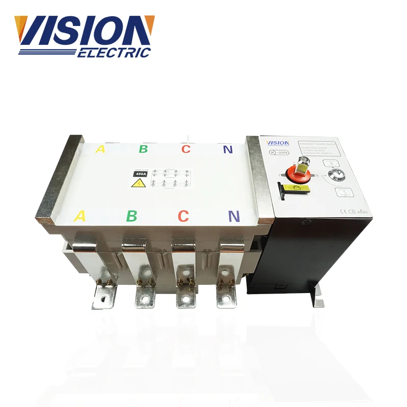 VISION ATS 160A Dual Power Generator ATS 4P 4 Poles Generator Changeover Switch 100A 250A 400A 630A 800A 1000A