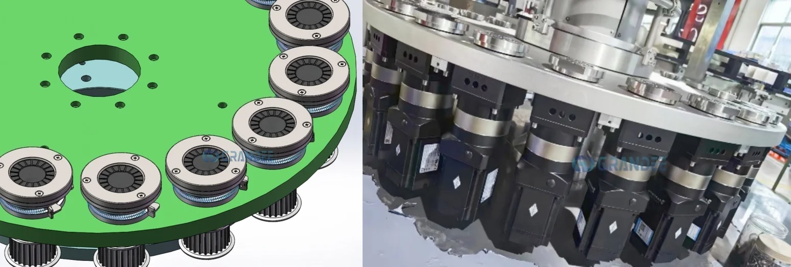 automatic rotary high speed 6000bph servo electronic cam self adhesive labeling three labels station machine-8