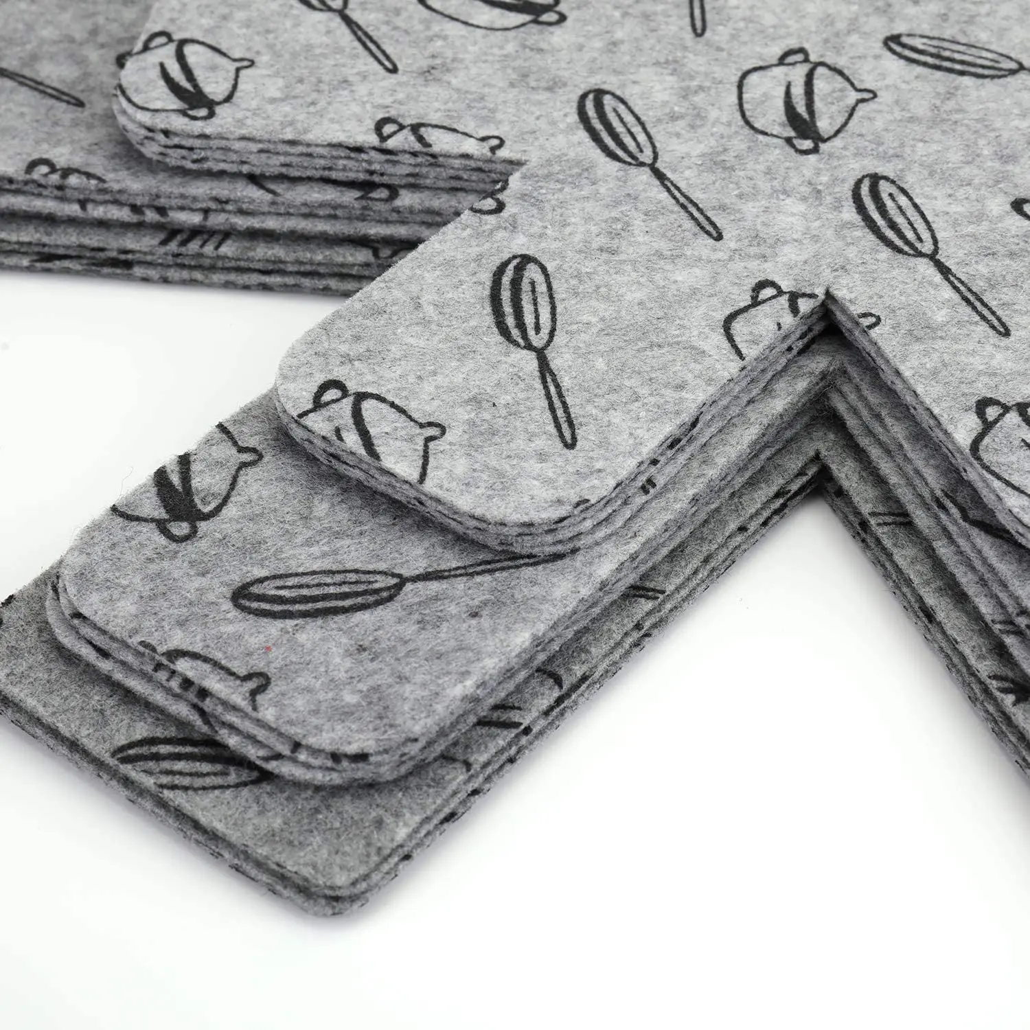 Antislip Felt Pot And Pan Protectors 3 Different Size Cookware