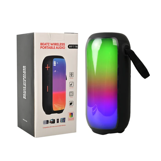 Modern Design 360 Surround RGB Wireless Speaker Portable 10W Bluetooth Speaker with 2400mAh Battery Mini for Computer Use