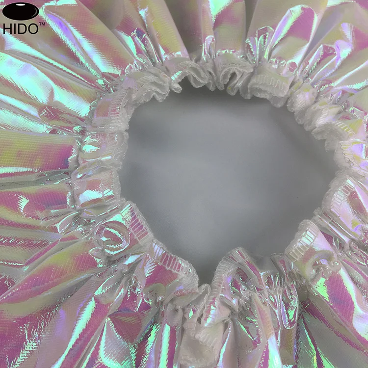 Hot Selling Iridescent Reusable Double Layer Bath Cap Shower Cap