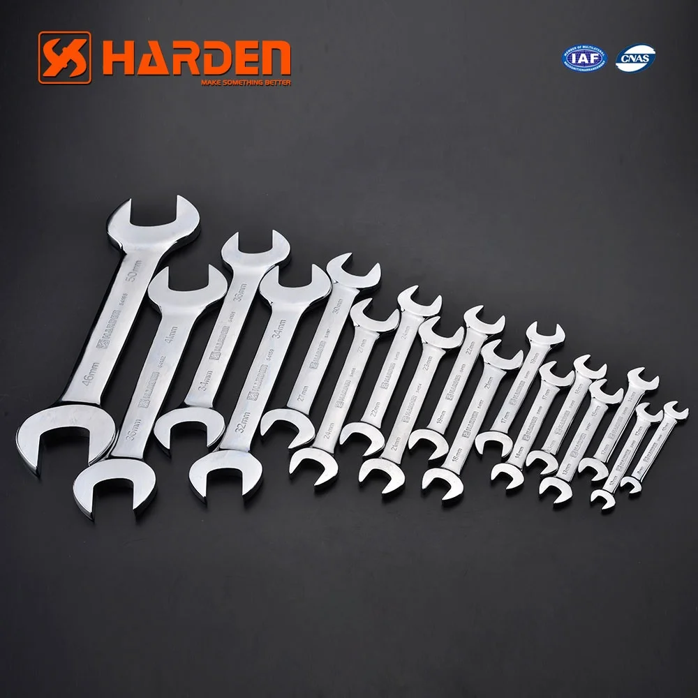 HARDEN Professional Tool Chrome Vanadium Auto Repairing Universal Double Open End Wrench Set