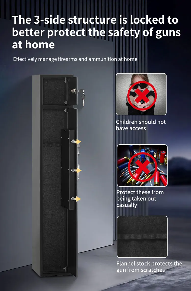 CEQSAFE China Manufacturer High-end Home Furniture Steel Gun Safe Cabinet manufacture