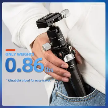 Fotopro Mini Carbon Fiber Lightweight Compact Travel Tripod With 360 Degree Ball Head QR Plate for Camera Camcorder detail image