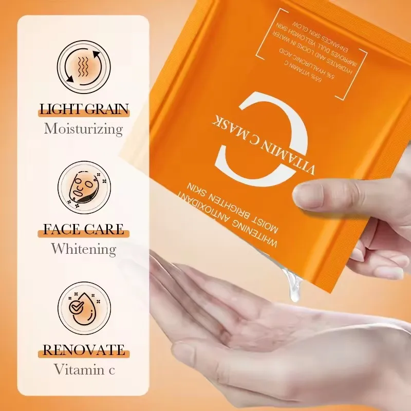 Wholesale Facial Serum Mask Hydrating Moisturizing Brightening Niacinamide Hyaluronic Acid Snail Vitamin C Sheet Face Mask