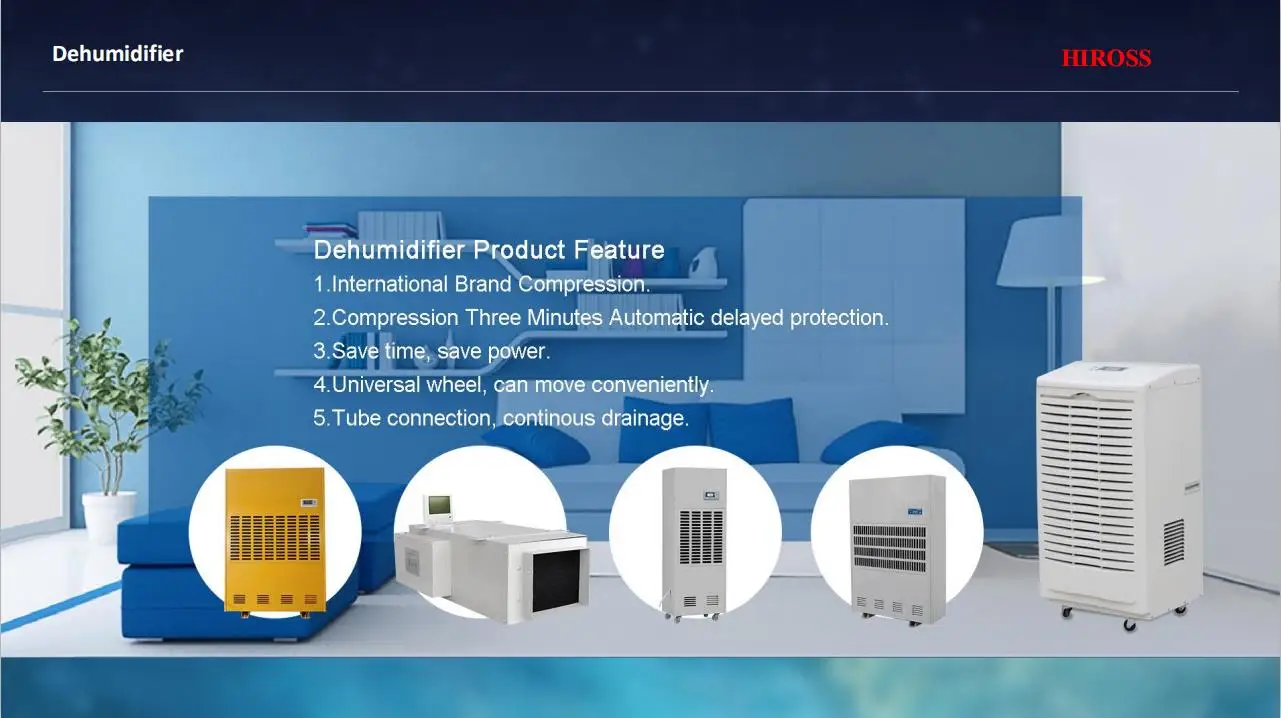 100l Energy Save Intelligent Industrial Dehumidifier For Greenhouse