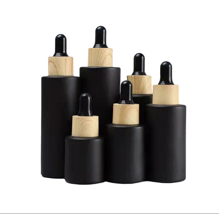 Flat Shoulder Frosted Glass Dropper Bottles 1oz 2oz Tincture Bottles