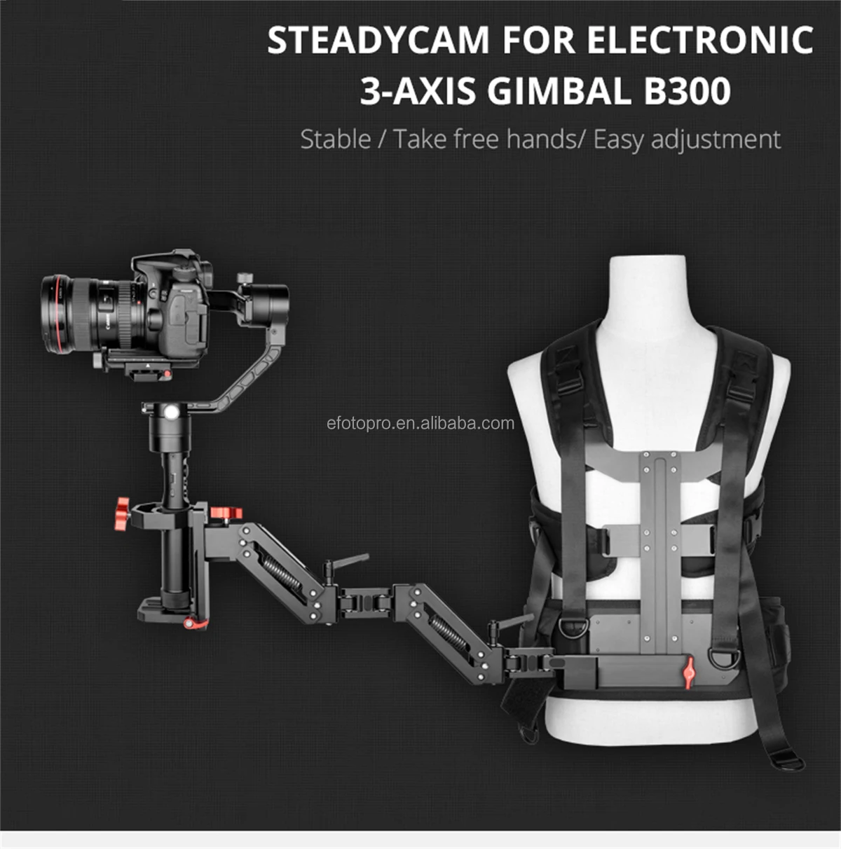 Factory Video Camera Gimbal Gear Support Vest Spring Arm Stabilizer For