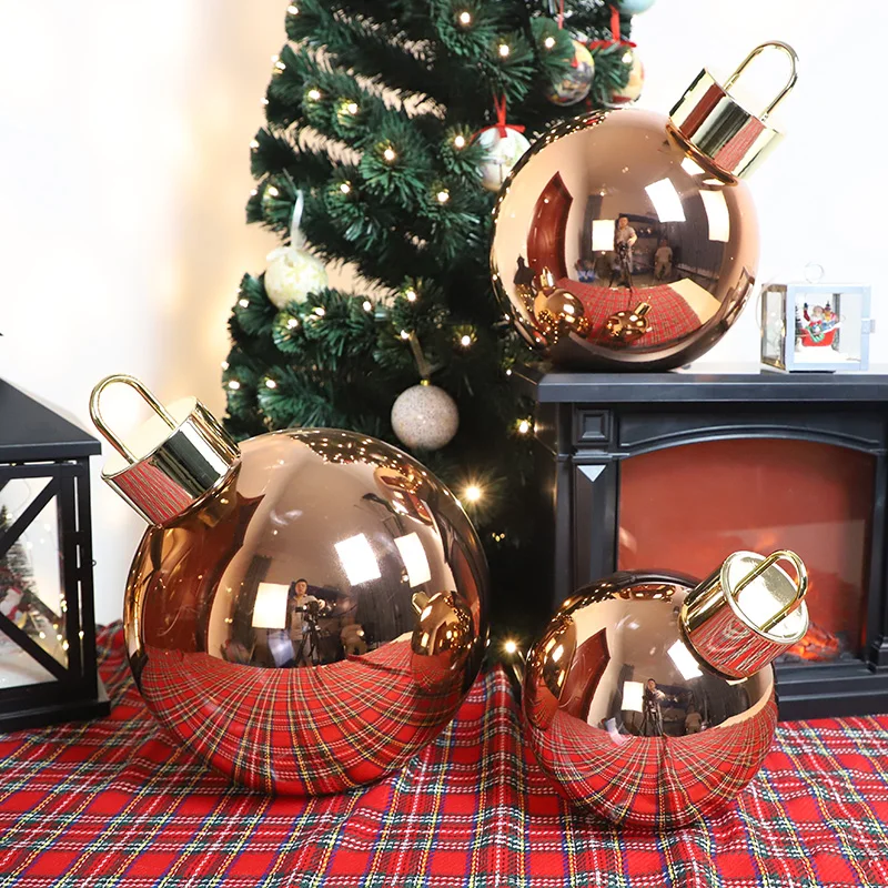 personalized christmas ball large Large Christmas decorative ornament glass ball with LED light