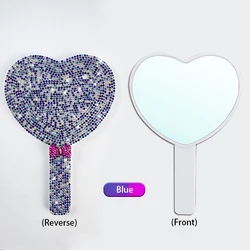 Оптовая продажа портативное косметическое макияжное одностороннее мини ручное карманное зеркало в форме сердца с