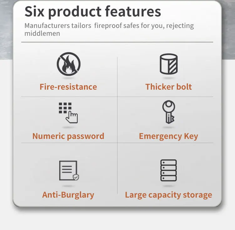 CEQSAFE China Supplier Four Drawers Fireproof Safe Resistant Filing Cabinets manufacture