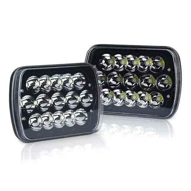 5x7 4x6 inch car LED headlights rectangular aluminum truck front lighting LED suitable for Jeep