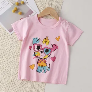 .Children's Cotton Short Sleeve T-Shirt 2023 New Boys and Girls' 100% Cotton Korean Versatile Top Summer Baby Kids' Wear