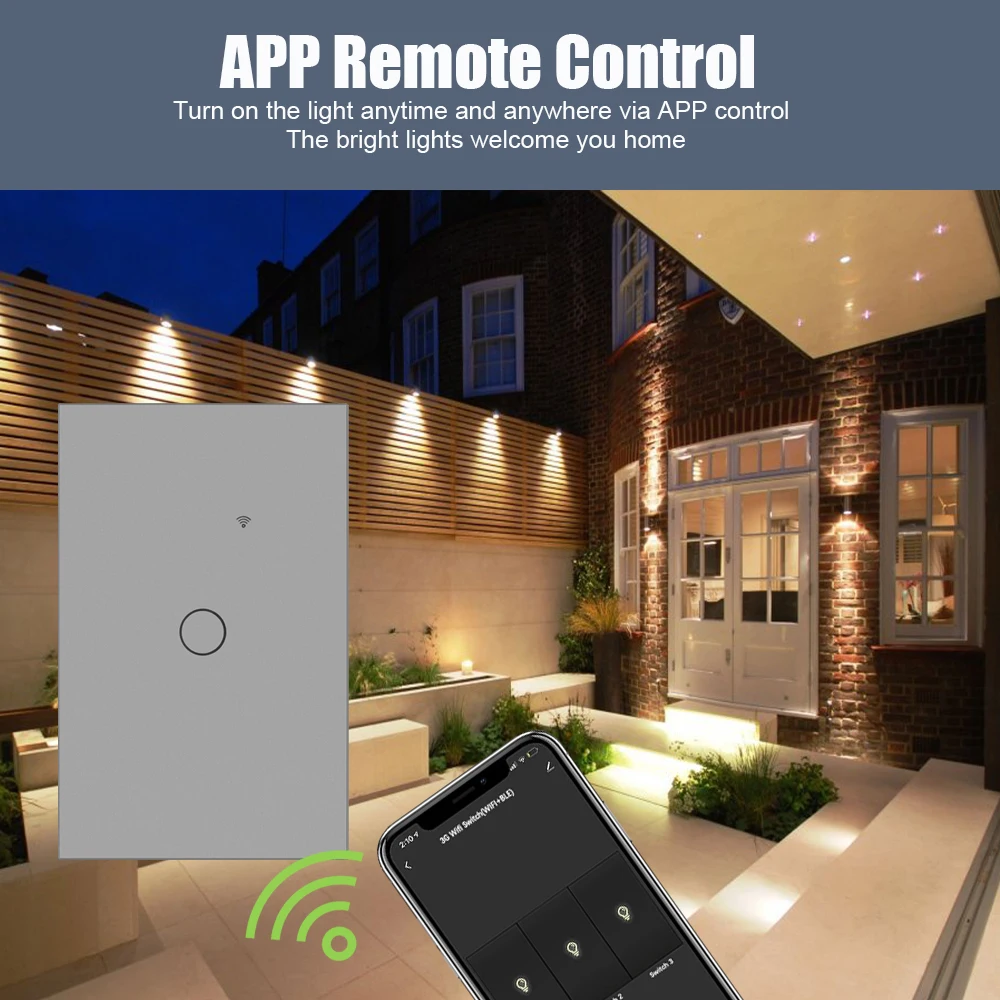 USW8811 Tuya Alexa Voice Control Remote Control Smart Wall Switch,moes Smart Switch,wifi Switch Smart Home