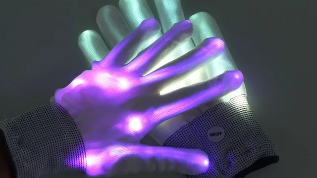 Light Up Mermaid Gloves - Colorful LED Fingerless Elbow Gloves For Raves & Cosplay