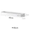 Blanco, 40 cm de largo [incluidos 4 pequeños ganchos en la parte posterior]
