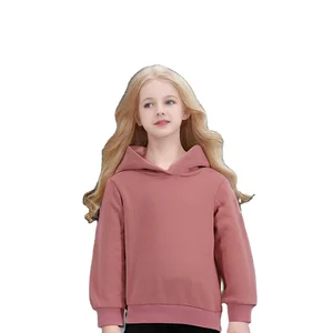 Spring Fall Baby Girl Casual Solid Pullover Long Sleeve Sweatshirt Hoodies for Kids