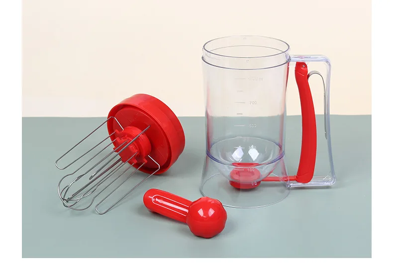 800ml Handheld Squeeze Crepe Waffle Cookie Measuring Label Perfect