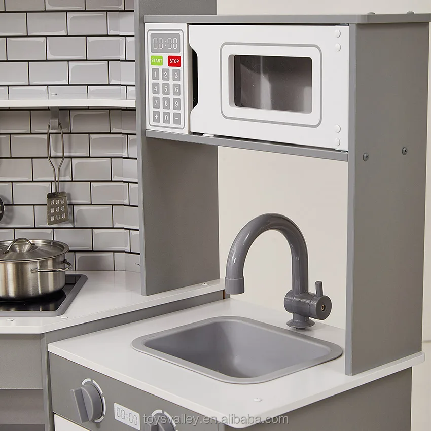 2023 детская деревянная кухонная игрушка детский деревянный игровой кухонный набор наклейка настраиваемый принт для девочек образцы Унисекс игрушки долина