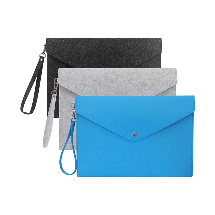 Multi-function a3 a4 a5 document bag envelope documents holders custom color felt file folder