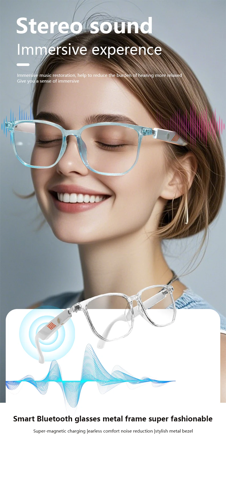 2026 MZ06 Intelligent Photochromic Sunglasses with BT Music Voice Assistant Anti-blue Light Sports Smart Glasses for Men