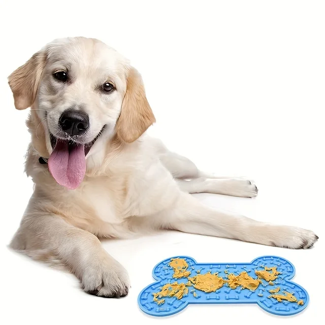 High Quality Bone-Shaped Pet Lick Pad for Anxiety Relief Slow Feeder with Suction Cups for Dogs and Their Peanut Butter Treats