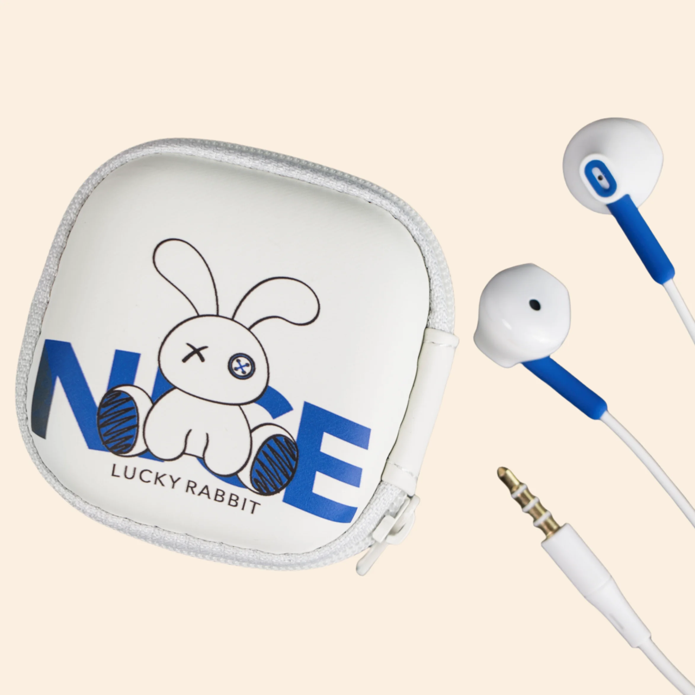 kikiです。 Kiki-437 Wired Headphones - Cute Rabbit Earphones for Android