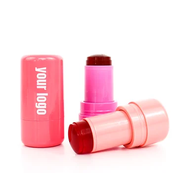 Custom Logo Long Lasting Tint Blush Face Lip Blush Lip Makeup Jelly Blusher Private Label Cute Lip Tint Cream Jelly Blush Stick