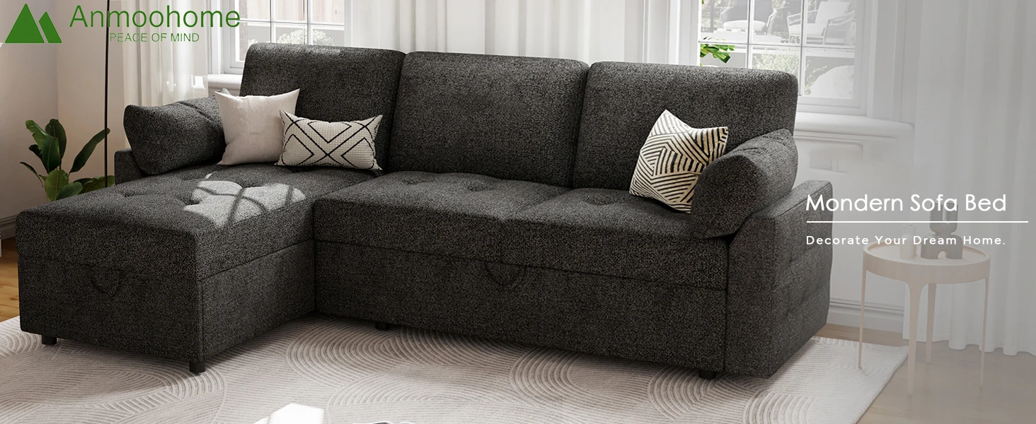 Pull Out The Sofa Bed Modern Pile Convertible Sleeper Sofa Lshaped