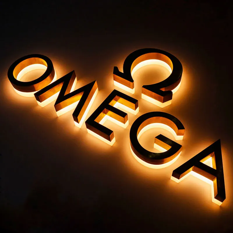 
 High brightness outdoor 3D led  Stainless Steel Backlit   led letter signs  