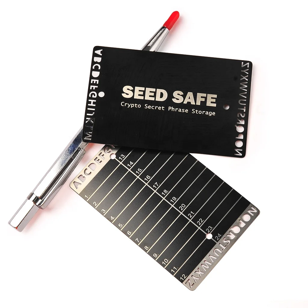 Crypto Wallet Seed Phrase Steel Crypto Bitcoin Wallet, Seed Phrase Storage  Cold Backup, Crypto Seed Phrase Plate Compatible With All BIP39 Hardware  (Doble Metal Crypto Wallet Seed Phrase