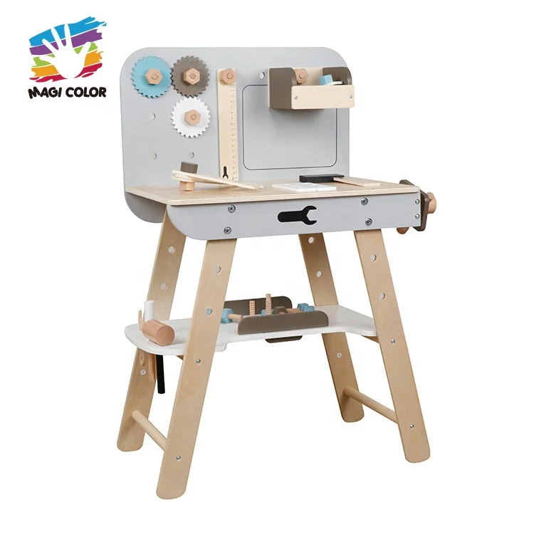 Оптовая продажа миниатюрная образовательная деревянная сумка для игрушек и инструментов детей W03D133