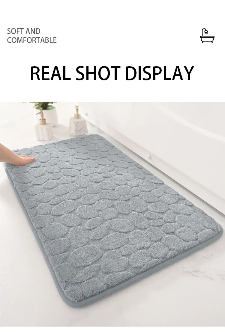 40*60cm Hot Sale Minimalist Memory Foam Bath Rug Geometric Cozy Machine Washable Bath Mat For Living Room/Bedroom/Baby Room supplier