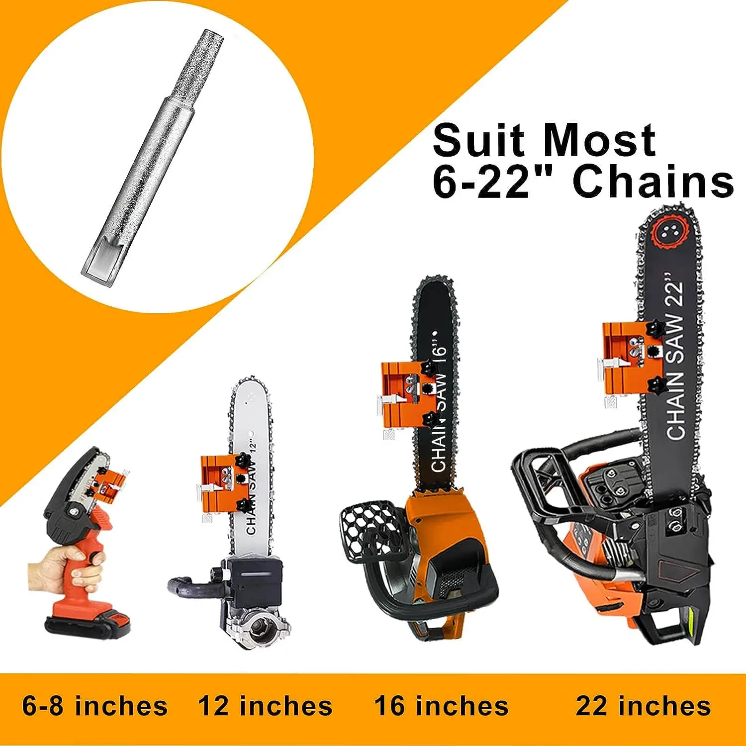Saw Blade Sharpening Portable Machine Circular Chain Grinder Chain Clip Abrasive Tools Sharpening Jig Chain Saw Grinder