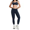 Bleu foncé + soutien-gorge 1 + Leggigns