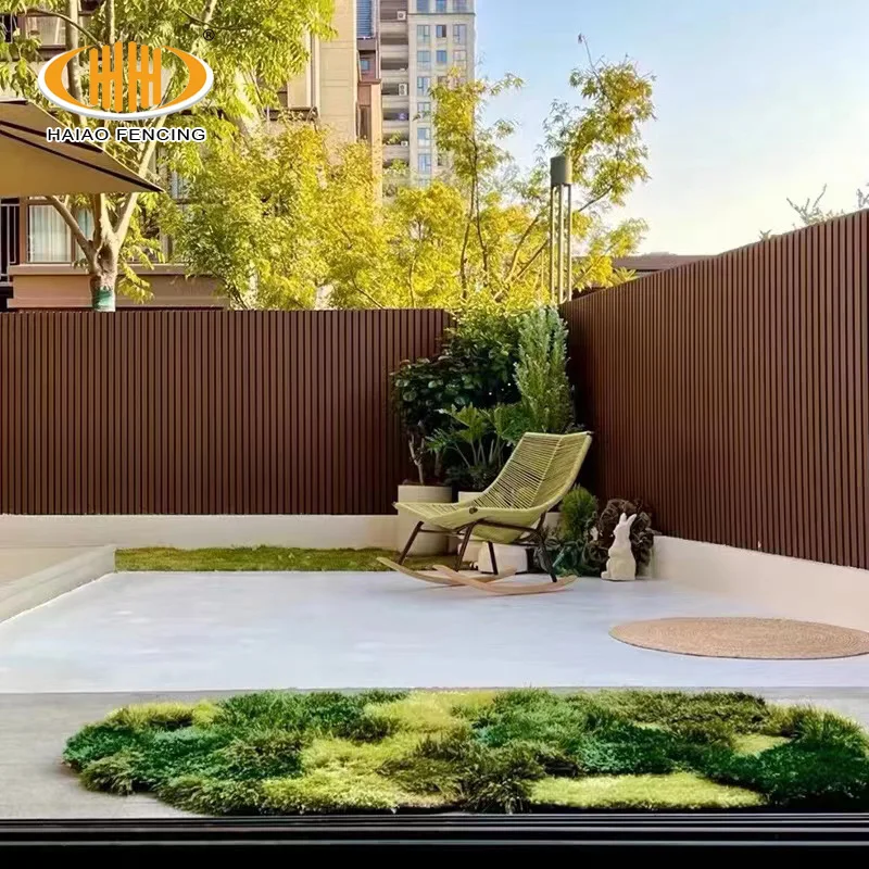 For Haiao High Quality White WPC Composite Fence Wind-Resistant 10 Foot 8 Foot Privacy Garden Fence
