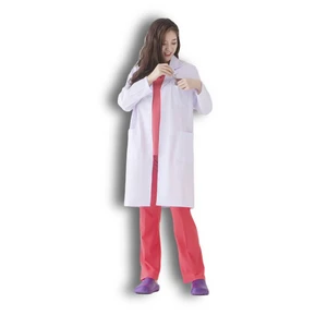 Custom Design Medical Scrub Uniforms White Polyester Cotton Long Sleeve Lab Coat for Hospital Laboratory Working Wear