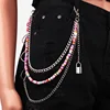 Padlock pendant multi-layer trouser chain
